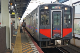 鳥取駅から浜坂駅の乗車記録(乗りつぶし)写真