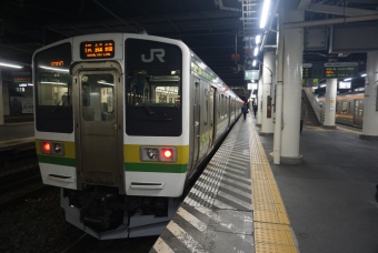 横川駅から高崎駅の乗車記録(乗りつぶし)写真