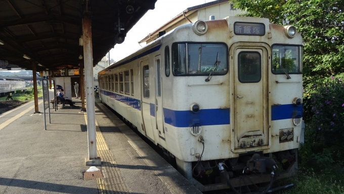 鉄道乗車記録の写真:列車・車両の様子(未乗車)(1)        「田川後藤寺駅に到着時に０番線に停車していたキハ40型1両。
この車両が1535Dに入るかと思ったら、どうやら反対の１番線に入線してくるらしい。」