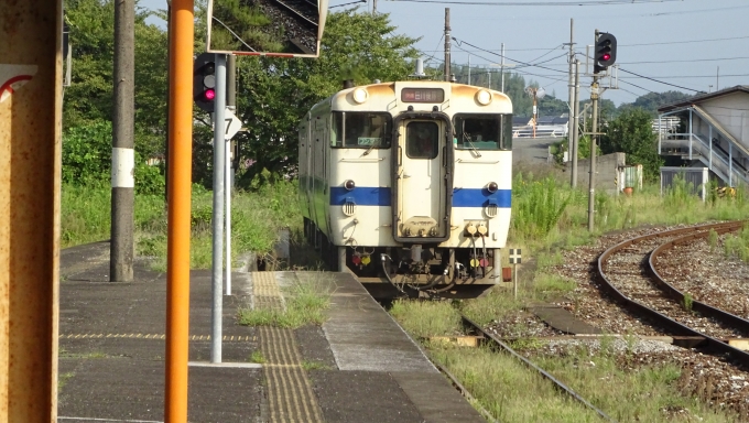 鉄道乗車記録の写真:乗車した列車(外観)(2)        「入線してきました、キハ40･47型の２両編成」