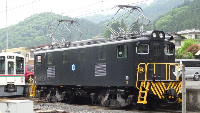 鉄道乗車記録の写真:列車・車両の様子(未乗車)(2)        「デキ201号機はこの後運転台公開イベントに」