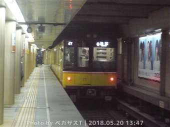 浅草駅から新橋駅の乗車記録(乗りつぶし)写真