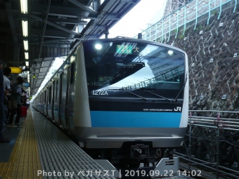 日暮里駅から赤羽駅の乗車記録(乗りつぶし)写真