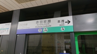 大岡山駅から赤羽岩淵駅の乗車記録(乗りつぶし)写真