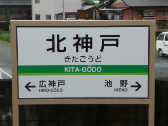 北神戸駅 写真:駅名看板