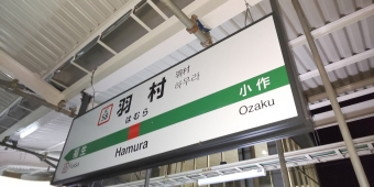 羽村駅 写真:駅名看板
