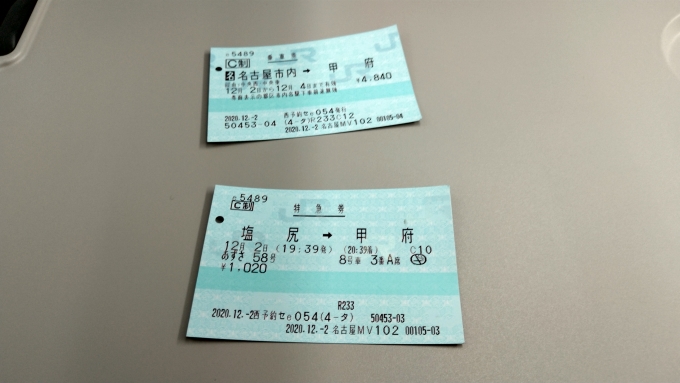 鉄道乗車記録の写真:きっぷ(2)        「あずさ58号乗車 8-3-A」