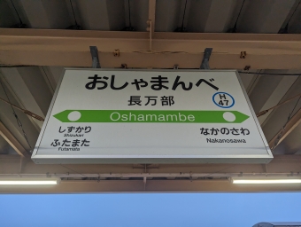 長万部駅から函館駅の乗車記録(乗りつぶし)写真
