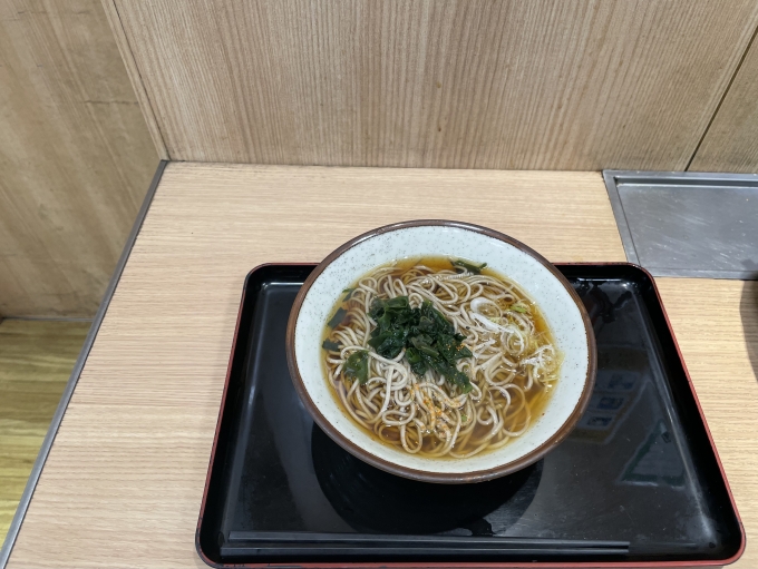 鉄道乗車記録の写真:駅弁・グルメ(1)        「仙台駅の駅そばでかけそばを食べました。」