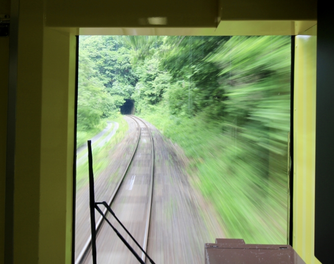 鉄道乗車記録の写真:車窓・風景(2)     「後面展望」