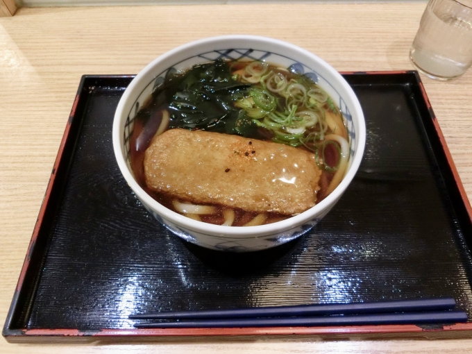 鉄道乗車記録の写真:駅弁・グルメ(1)        「秋田駅の駅そばでじゃこ天うどんを食べました。
」