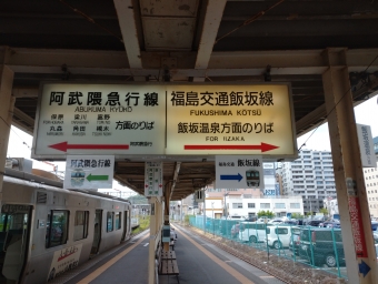 富野駅から福島駅の乗車記録(乗りつぶし)写真