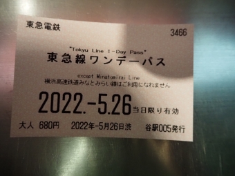 渋谷駅から二子玉川駅の乗車記録(乗りつぶし)写真