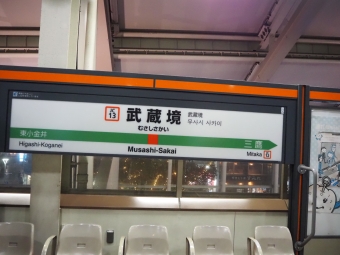 武蔵境駅から新宿駅の乗車記録(乗りつぶし)写真