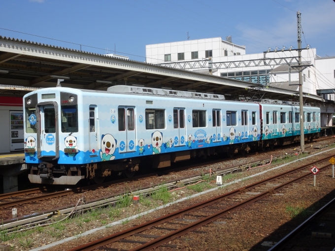 鉄道乗車記録の写真:乗車した列車(外観)(8)        「JR鳥羽駅のホームから撮影したミジュマルトレインです。」