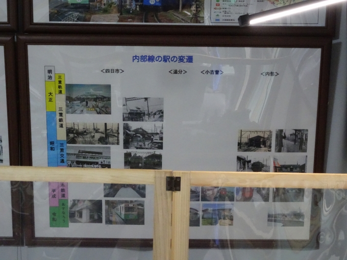 鉄道乗車記録の写真:旅の思い出(9)        「内部線の駅の変遷です。(このような撮り方しか出来なかったので、見えにくくてすみません。)」