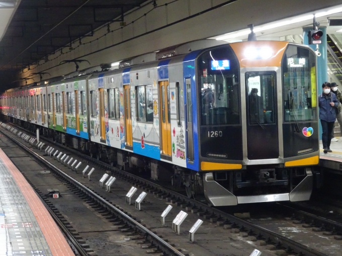 鉄道乗車記録の写真:列車・車両の様子(未乗車)(4)        「阪神なんば線開業10周年記念のラッピング編成です。」