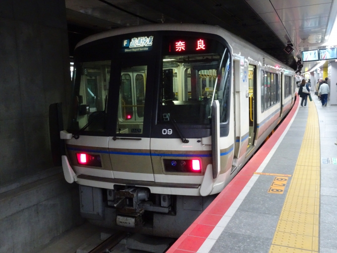 鉄道乗車記録の写真:列車・車両の様子(未乗車)(3)        「奈良行きの直通快速です。」