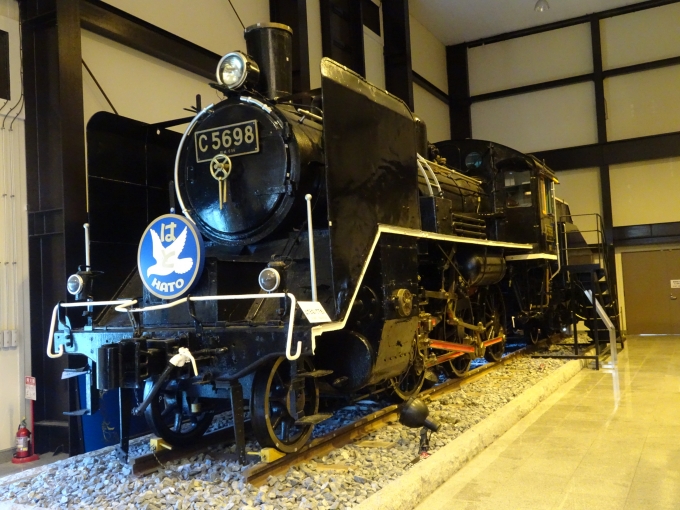鉄道乗車記録の写真:列車・車両の様子(未乗車)(4)        「トロッコ嵯峨駅で保存されている｢C56 98｣です。」