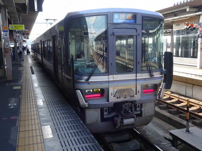 鉄道乗車記録の写真:乗車した列車(外観)(3)        「福知山に着きました。」