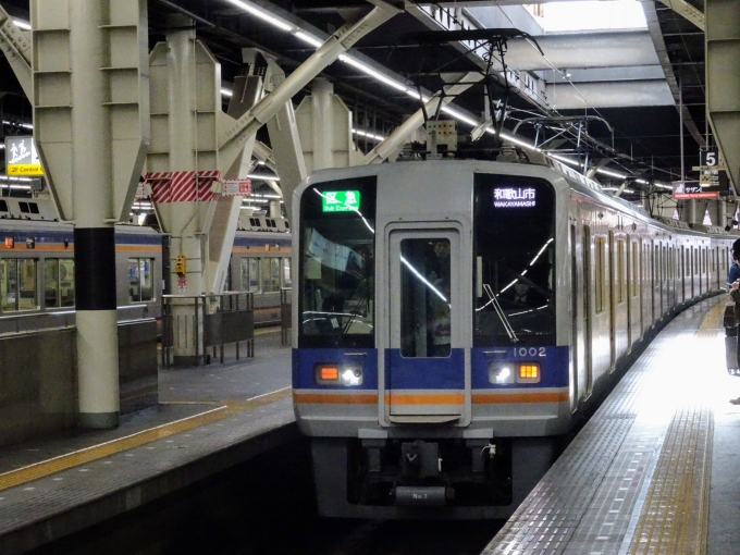 鉄道乗車記録の写真:乗車した列車(外観)(4)        「乗車する｢和歌山市｣行き区間急行が1000系で来ました。」