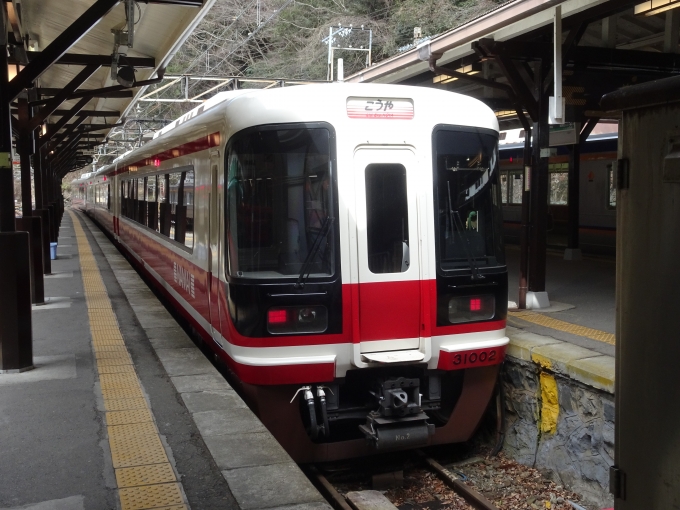 鉄道乗車記録の写真:乗車した列車(外観)(4)        「極楽橋に着きました。昨年の1月15日の高野山行きのときは、橋本まで特急｢りんかん｣に乗って行きました。」