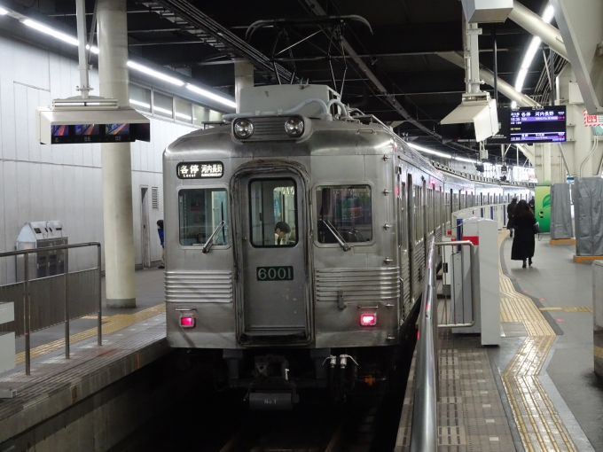 鉄道乗車記録の写真:列車・車両の様子(未乗車)(5)        「6000系の復刻編成です。北野田駅で見たので、来るのを待っていました。」