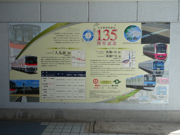 鉄道乗車記録の写真:旅の思い出(4)        「日本標準時制定135周年記念のプレートです。」
