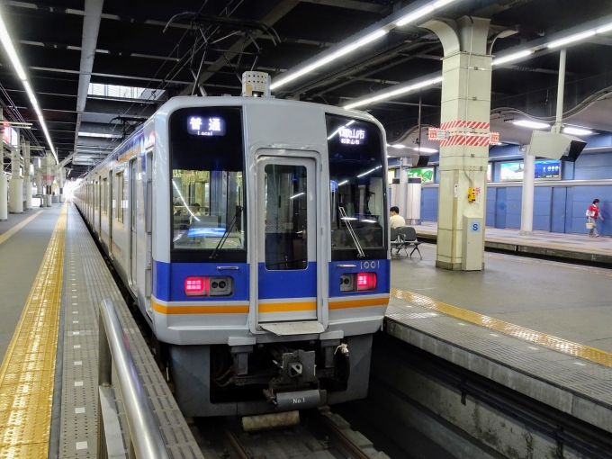 鉄道乗車記録の写真:乗車した列車(外観)(2)        「難波に着きました。折り返しの｢和歌山市｣行き普通列車です。」