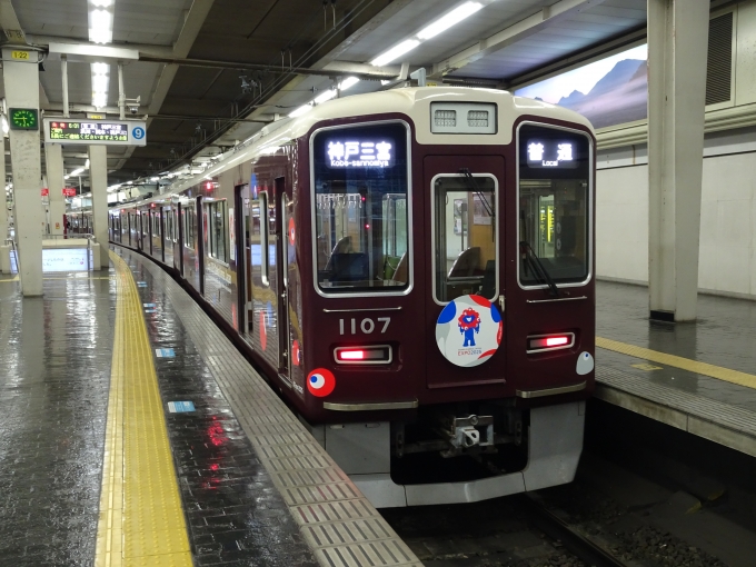 鉄道乗車記録の写真:乗車した列車(外観)(1)          「まさかの｢大阪・関西万博｣の装飾編成です。」