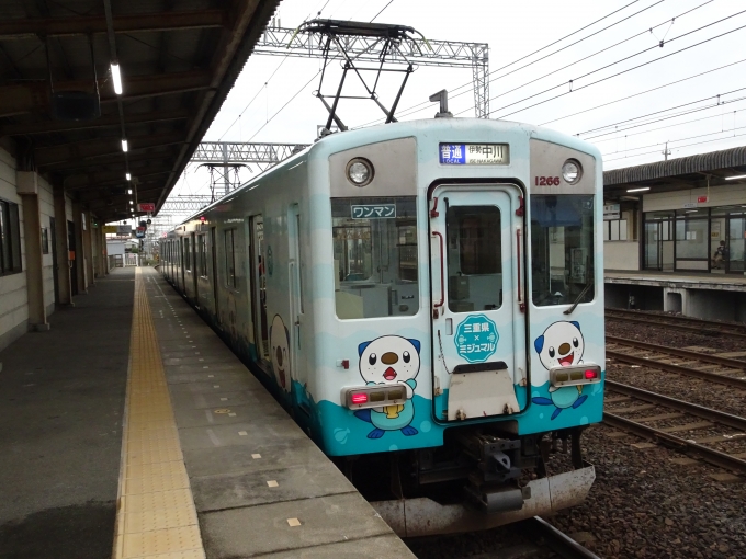 鉄道乗車記録の写真:乗車した列車(外観)(2)        「櫛田で特急の通過待ちです。」