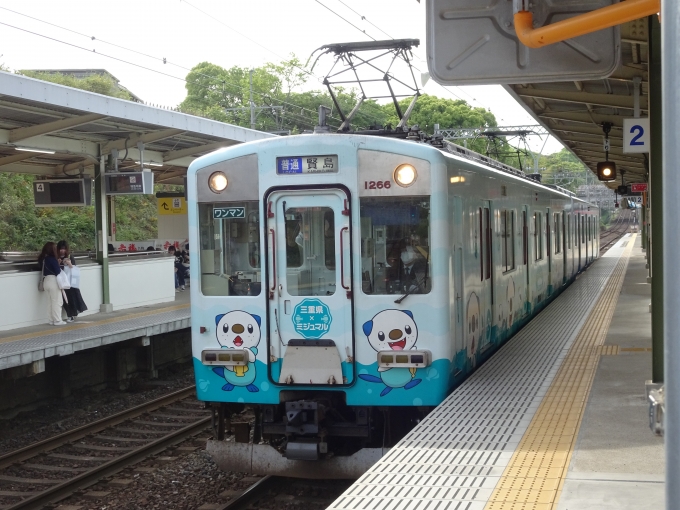 鉄道乗車記録の写真:乗車した列車(外観)(6)        「五十鈴川に着きました。五十鈴川に来たのは､｢ポケモン｣電気バスの写真でも撮れればと思ったからです。」