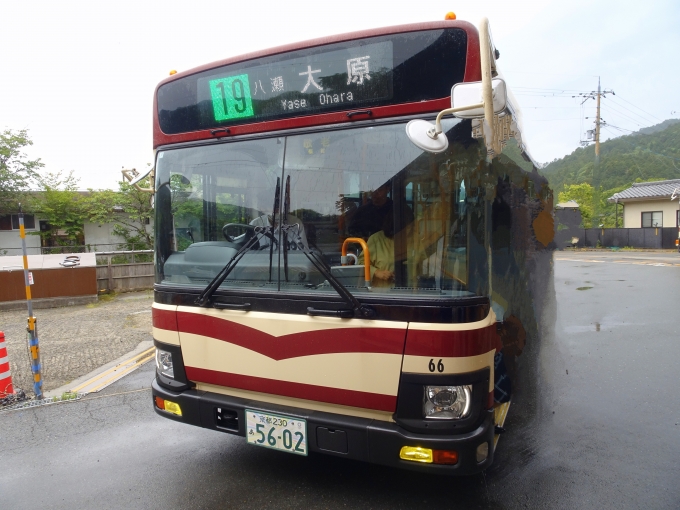 鉄道乗車記録の写真:旅の思い出(6)        「大原に着きました。6分の折り返しで、京都バスのデジタルスタンプをゲットしました。」