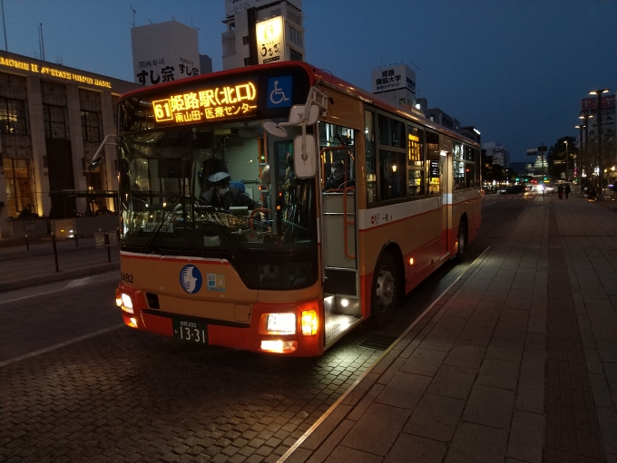 鉄道乗車記録の写真:旅の思い出(1)        「北条町駅(バス停の名前はアスティアかさい)から姫路駅前まで乗車した神姫バスです。」