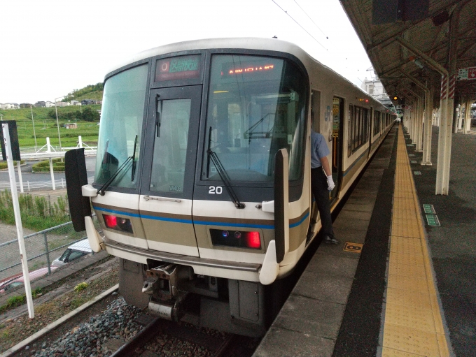 鉄道乗車記録の写真:乗車した列車(外観)(1)          「前面の行き先表示が切れてますけど、行き先は大阪環状線になっています。」
