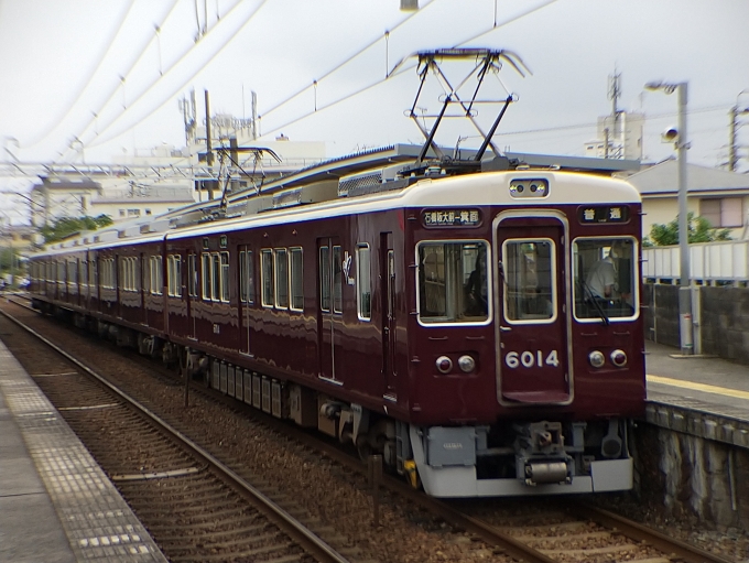 鉄道乗車記録の写真:乗車した列車(外観)(1)        「6014Fの石橋阪大前側からの編成写真です。」