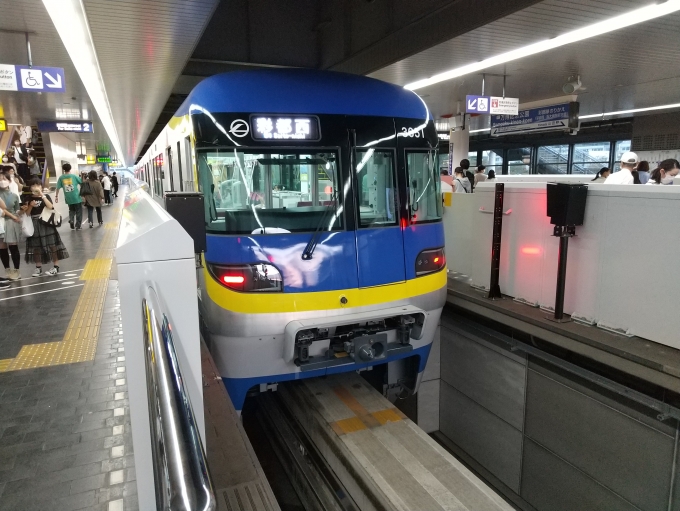 鉄道乗車記録の写真:乗車した列車(外観)(1)        「大阪モノレールの最新鋭車両です。」
