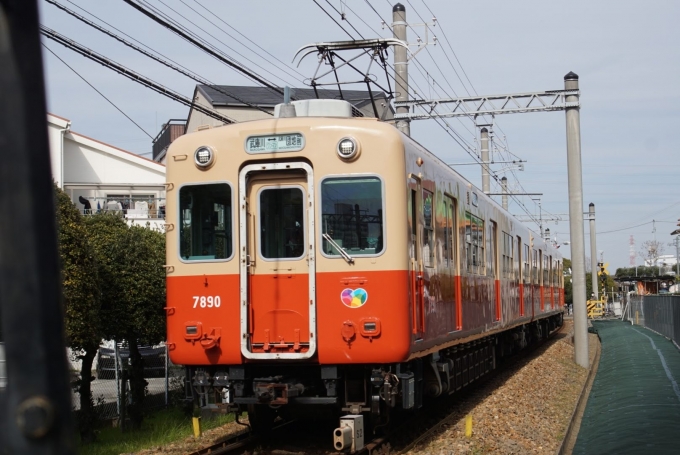 鉄道乗車記録の写真:旅の思い出(2)        「住宅地の中を走る阪神7890系です。」