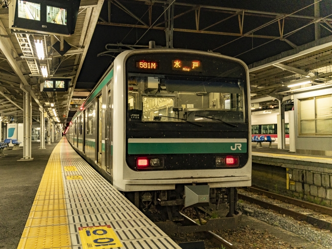 鉄道乗車記録の写真:乗車した列車(外観)(1)        「いわき駅にてE501系。」
