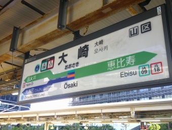 大崎駅 写真:駅名看板
