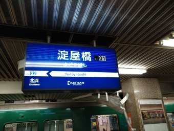 淀屋橋駅から枚方市駅の乗車記録(乗りつぶし)写真