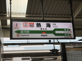 北上尾駅から熱海駅の乗車記録(乗りつぶし)写真