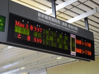越後湯沢駅から新潟駅:鉄道乗車記録の写真
