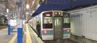 甲府駅から上諏訪駅の乗車記録(乗りつぶし)写真