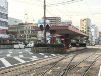 南堀端停留場から松山駅前停留場の乗車記録(乗りつぶし)写真