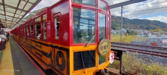 トロッコ亀岡駅からトロッコ嵐山駅の乗車記録(乗りつぶし)写真