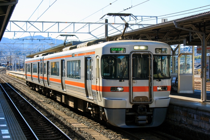 鉄道乗車記録の写真:乗車した列車(外観)(1)     「1831M 313系B503編成 中津川駅にて」