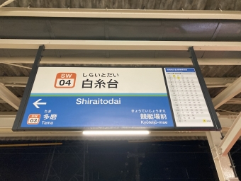 是政駅から白糸台駅の乗車記録(乗りつぶし)写真