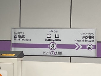 金山駅から矢場町駅の乗車記録(乗りつぶし)写真