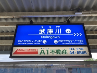 武庫川駅から大阪梅田駅の乗車記録(乗りつぶし)写真